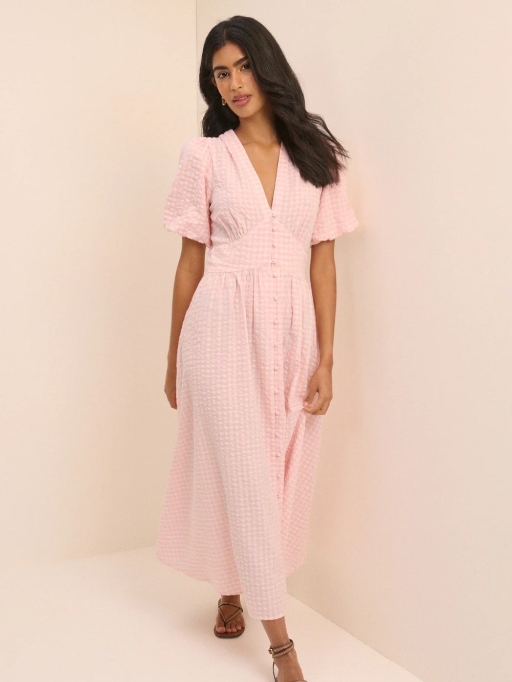 Petal & Pup Seraphina Maxi Dress 8 Pink Bodycon Girly